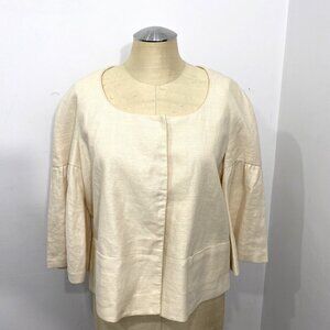Banana Republic Ivory Linen Blazer Women's Size Medium